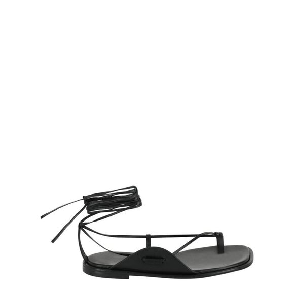 Ferragamo Agena Ankle Strap Sandals Black Womens - Picture 1 of 6
